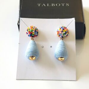 Talbots Multicolor Beaded Drop Earrings